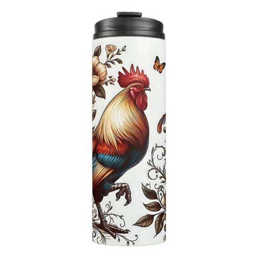 Rooster en Hen Thermosbeker (Voorkant)