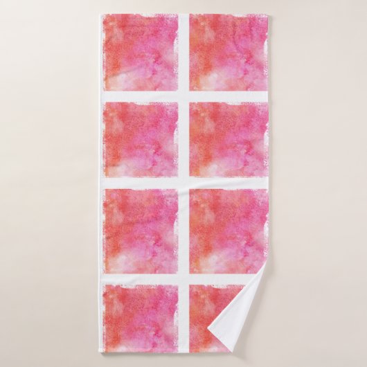 Rooster en het Marmeren Roze en het Sinaasappel Badhanddoek (Badhanddoek)