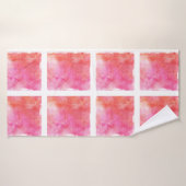 Rooster en het Marmeren Roze en het Sinaasappel Badhanddoek (Badhanddoek)