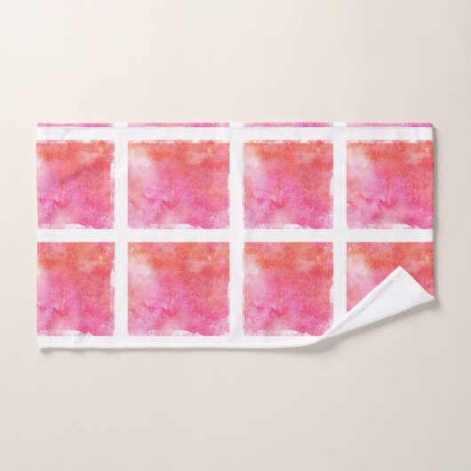 Rooster en het Marmeren Roze en het Sinaasappel Handdoek (Handdoek)