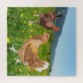 Rooster en kip 1 legpuzzel (Horizontaal)