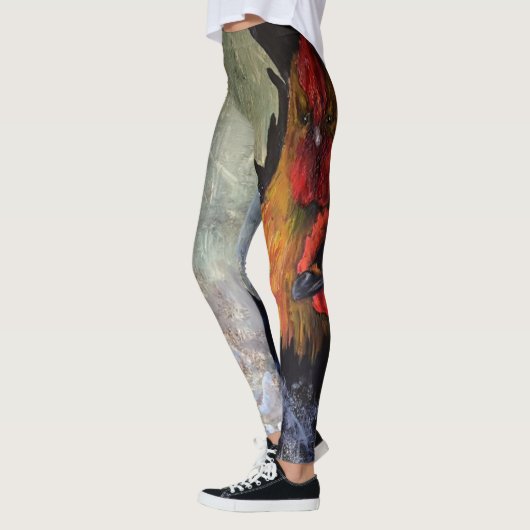 Rooster en kip leggings (Links)