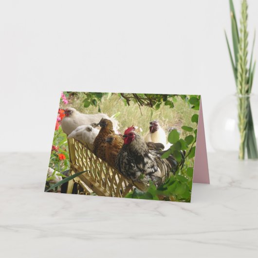 Rooster en kippen Chook Boerderij Country Card Kaart (Voorkant)
