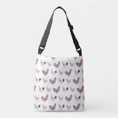 Rooster en kippen crossbody tas (Voorkant)