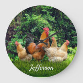 Rooster en kippen grote klok (Voorkant)