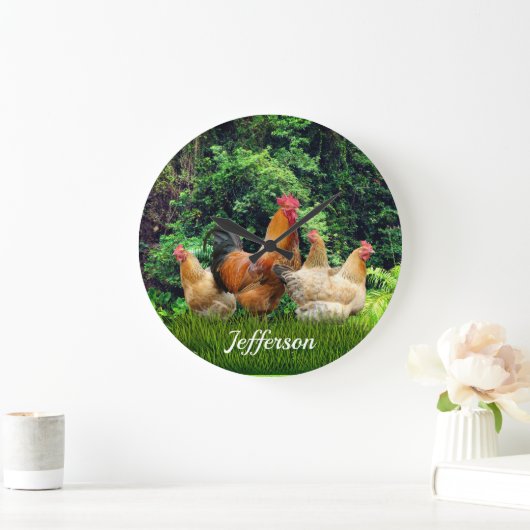 Rooster en kippen grote klok (Huis)