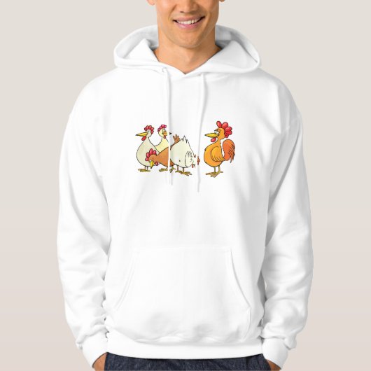 Rooster en kippen hoodie (Voorkant)