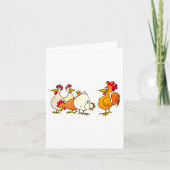 Rooster en kippen kaart