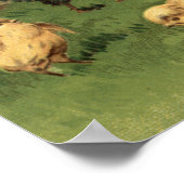 Rooster en kippen poster (Hoek)