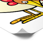 Rooster en kippen poster (Hoek)