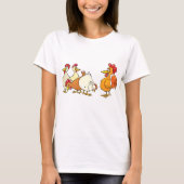 Rooster en kippen t-shirt (Voorkant)