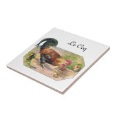 Rooster en kippen tegeltje (Zijkant)