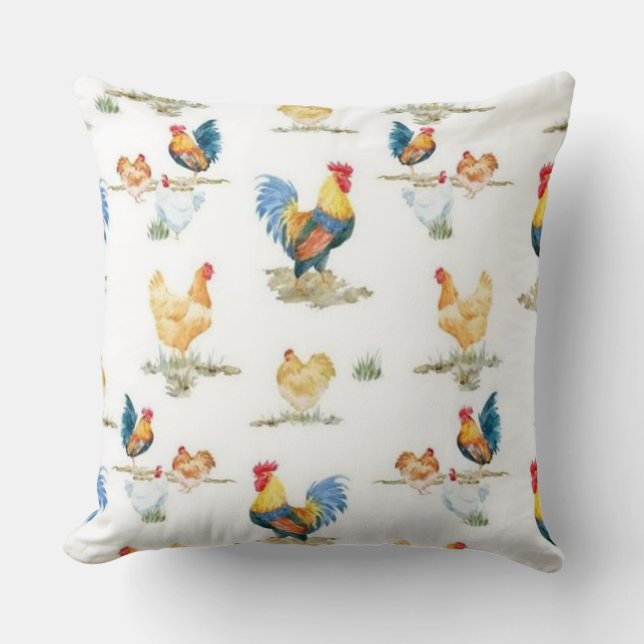 Rooster en koppel kussen (Voorkant)