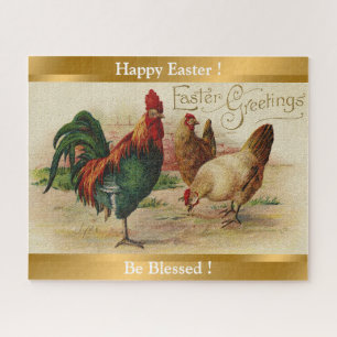  rooster en Pasen voor kippen Legpuzzel