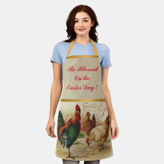  rooster en Pasen voor kippen Schort (Gedragen)