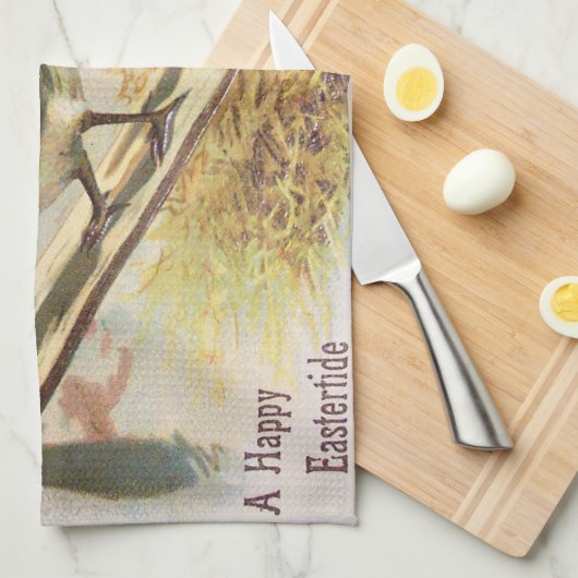  rooster en Pasen voor kippen Theedoek (Quarter Fold)