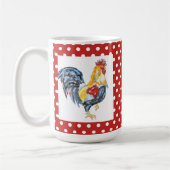 Rooster en Red Polka-Dot Mok (Links)