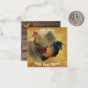 Rooster en Rustic Barn Chicken Coop Note Cardba Notitiekaartje