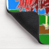 Rooster en Sun Mousepad Muismat (Hoek)