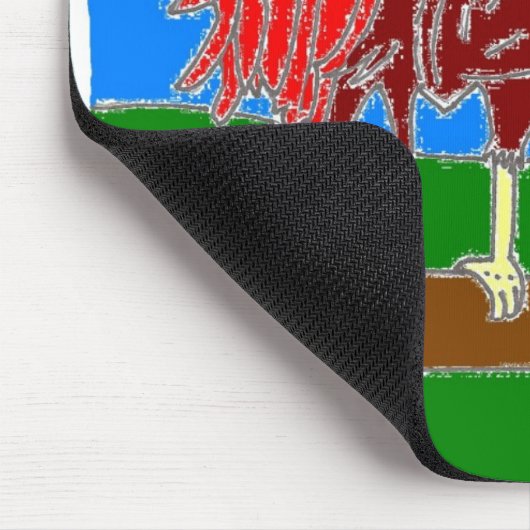 Rooster en Sun Mousepad Muismat (Hoek)