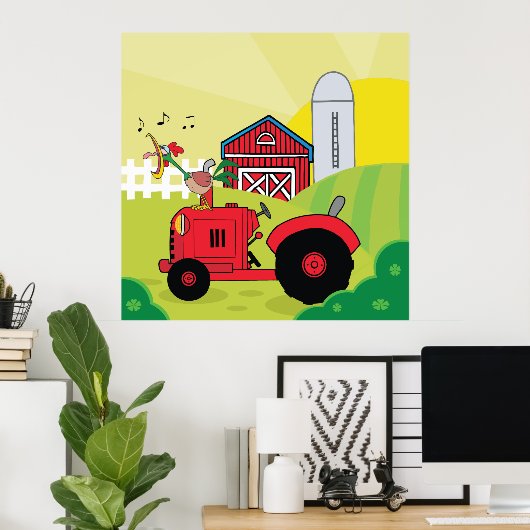 Rooster en trekker poster (Thuiskantoor)