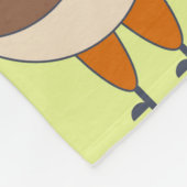 Rooster en twee kippen, eieren, bloemen, huis, tre fleece deken (Hoek)