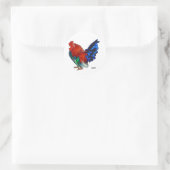 Rooster - Envelope-stickers Ronde Sticker (Tas)