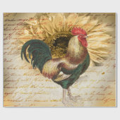 Rooster Ephemera ontkoppeling Cadeaupapier (Vlak)