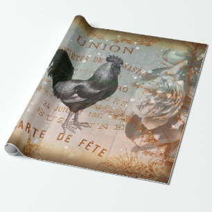 Rooster Ephemera ontkoppeling Cadeaupapier