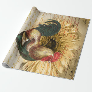Rooster Ephemera Ontvapt papier