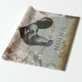  Rooster Ephemera Ontvapt papier (Uitgerold)