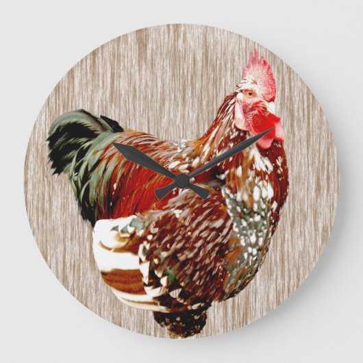 Rooster Extravert, wandklok (Voorkant)