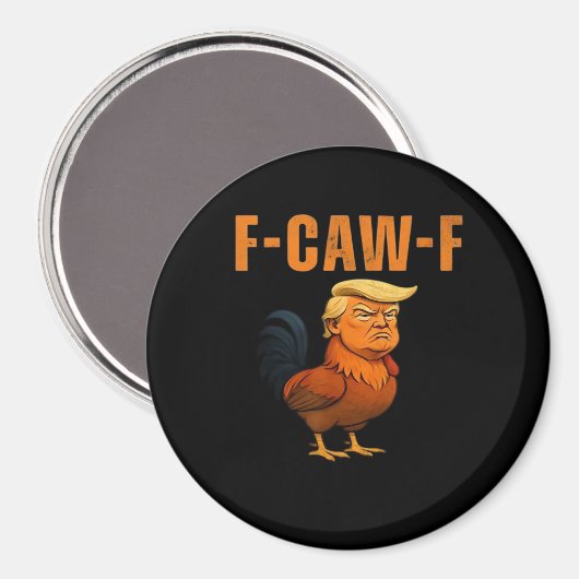 Rooster F-Caw-F Anti Classic Magneet (Voorkant / Achterkant)