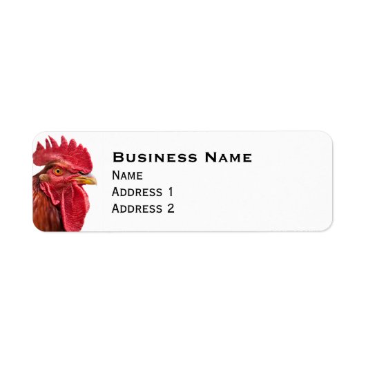 Rooster Face Etiket (Voorkant)