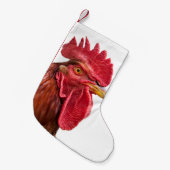 Rooster Face Kleine Kerstsok (Voorkant (Hangend))