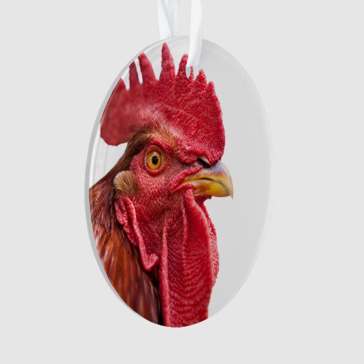 Rooster Face Ornament (voorkant)