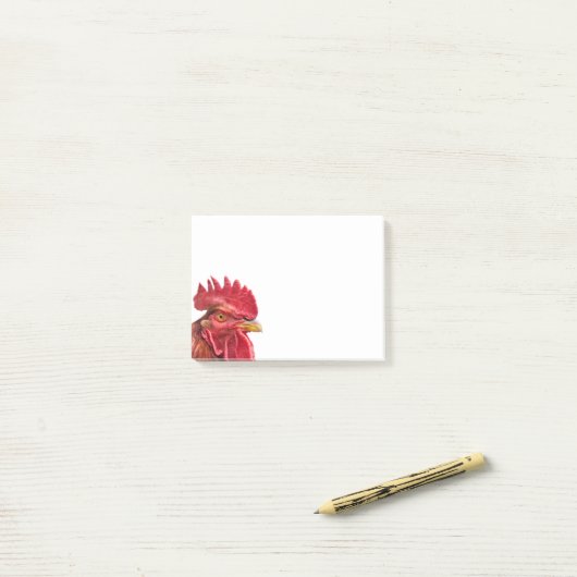 Rooster Face Post-it® Notes (Op bureau)