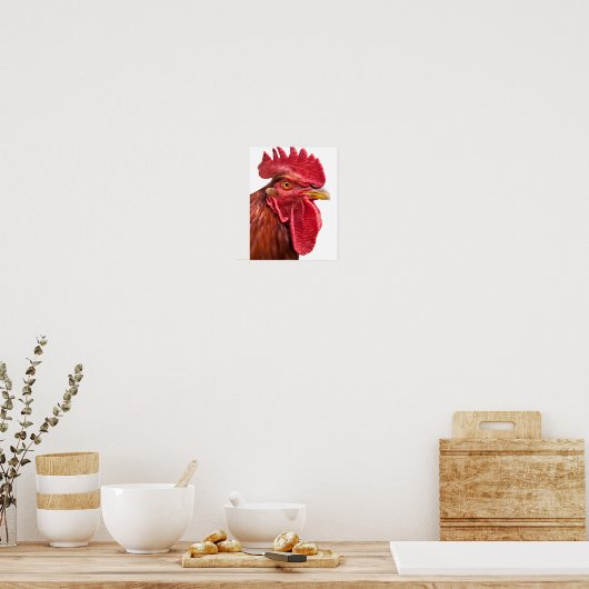 Rooster Face Poster (Keuken)
