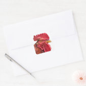 Rooster Face Vierkante Sticker (Envelop)