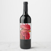 Rooster Face Wijn Etiket (Voorkant)