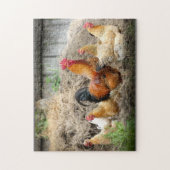 Rooster Family Jigzaag Puzzle Legpuzzel (Verticaal)