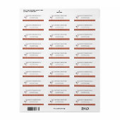 Rooster Farmhouse Country Return Addres Etiket (Full Sheet)