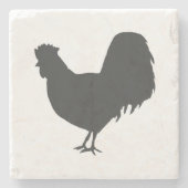 Rooster Farmhouse Marble Stone Onderzetter (Voorkant)
