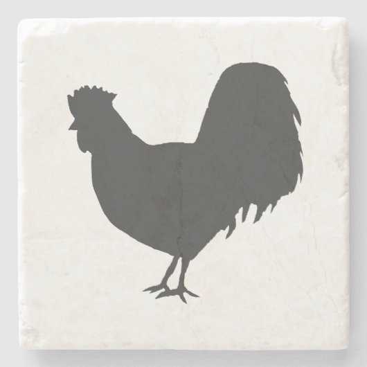 Rooster Farmhouse Marble Stone Onderzetter (Voorkant)