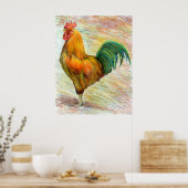 Rooster Fine Art Poster (Keuken)