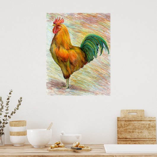 Rooster Fine Art Poster (Keuken)