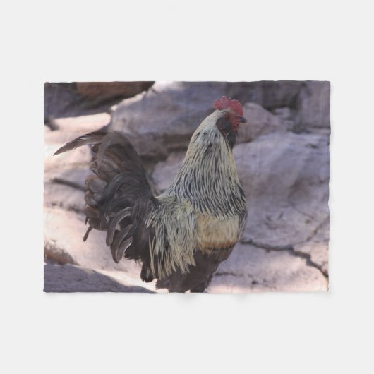 Rooster Fleece Blanket Deken (Voorkant (Horizontaal))