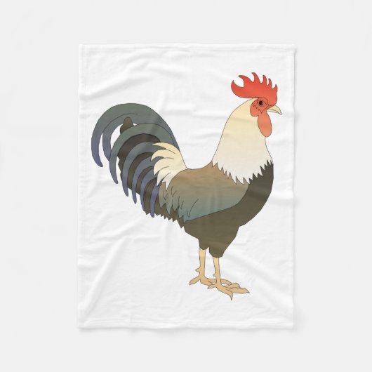 Rooster Fleece Deken (Voorkant)