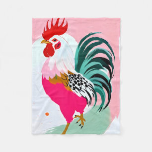 Rooster Fleece Deken