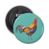Rooster flesopening button flesopener (Voorkant)